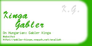 kinga gabler business card